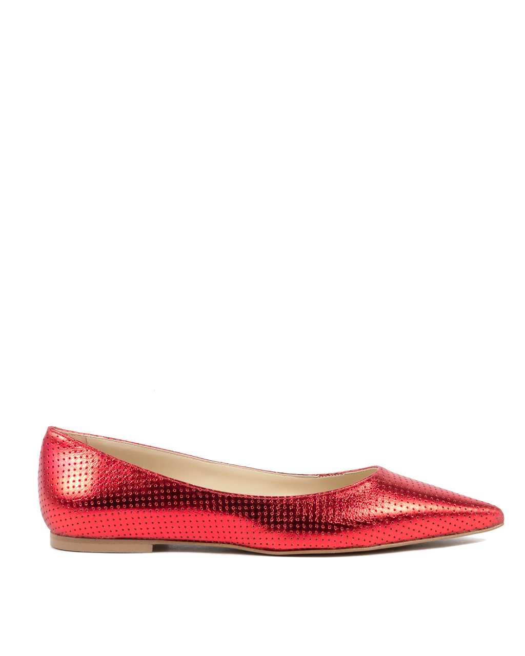 19V69 Italia Womens Ballerina LamÃ¨ Red 4747 TRAF LAM ROSSO