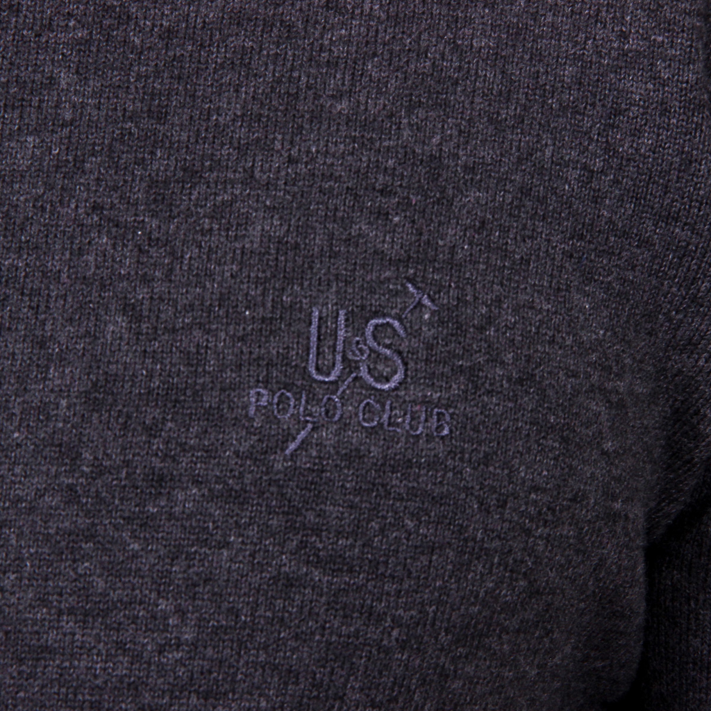 Maglione da uomo Ufford & Suffolk Polo Club a maniche lunghe con scollo rotondo PULLRUS100 ANTRACITE