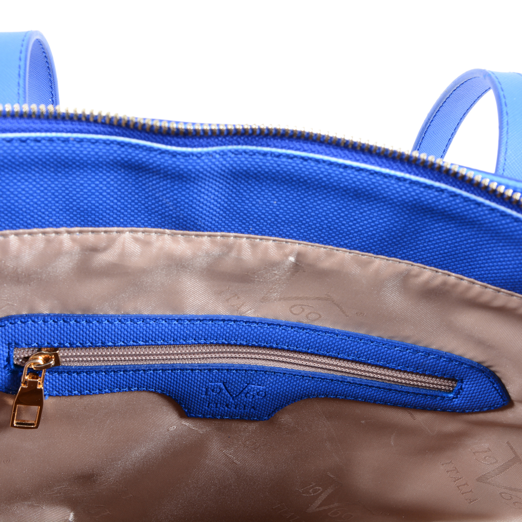 Borsa a mano da donna V Italia Blu 3301 SAKS BLUE