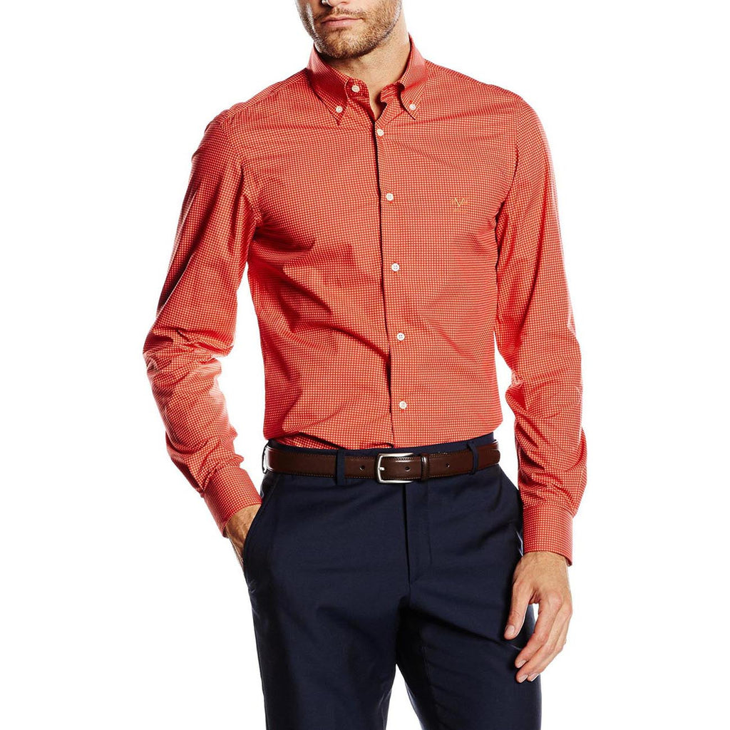 Camicia da uomo slim fit con bottoni e collo alto V 1969 Italia SBD63