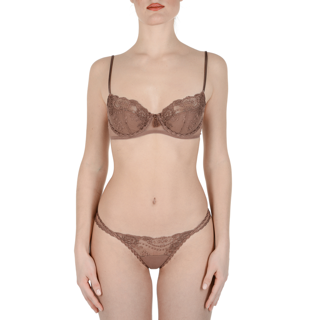 La Perla Top Donna Slip Marrone