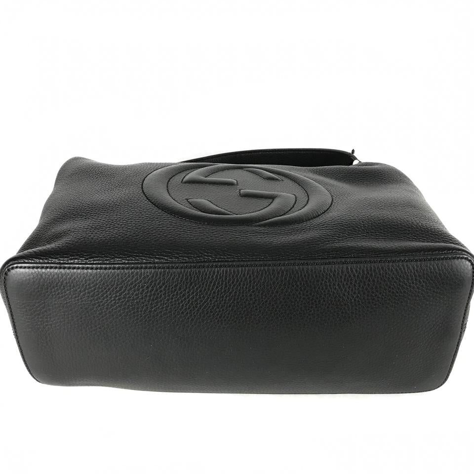 Borsa tote Gucci Soho in pelle nera