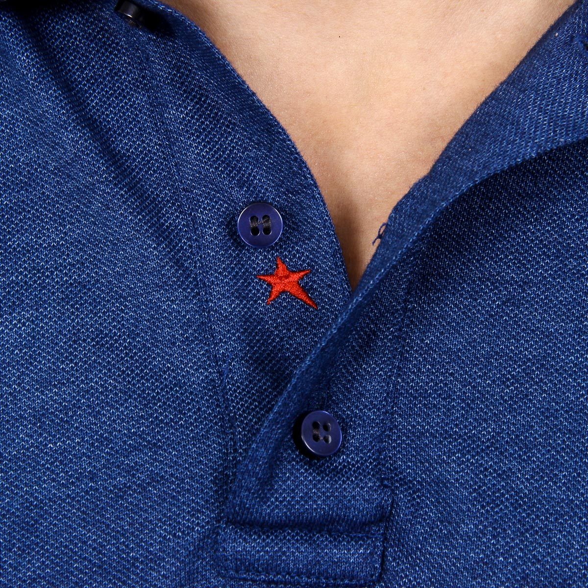 Andrew Charles Polo da uomo a maniche corte blu STEVE