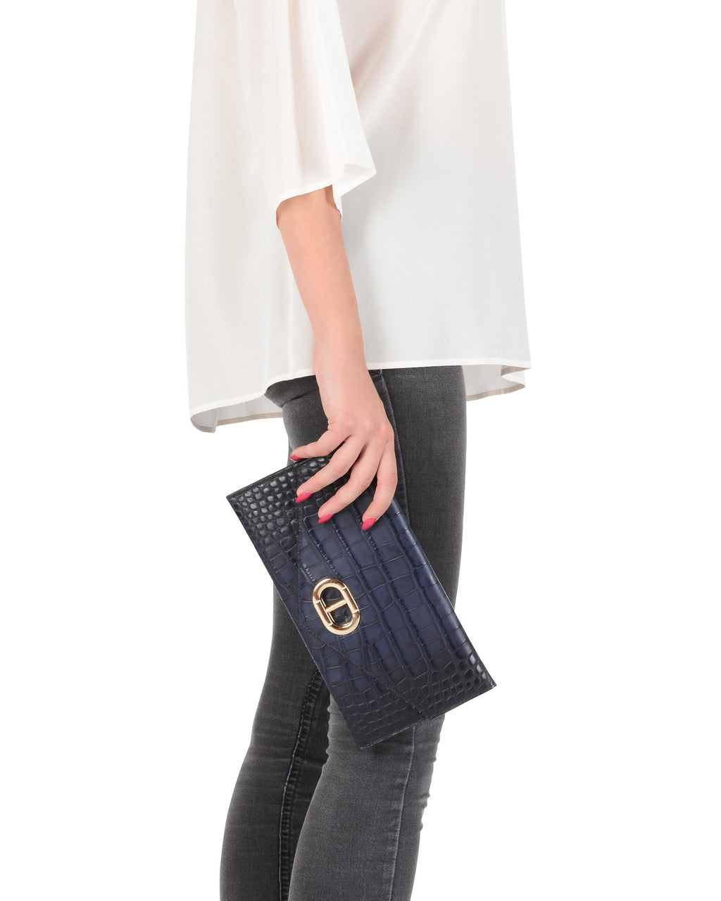 Cocco Envelope Clutch Blu Navy