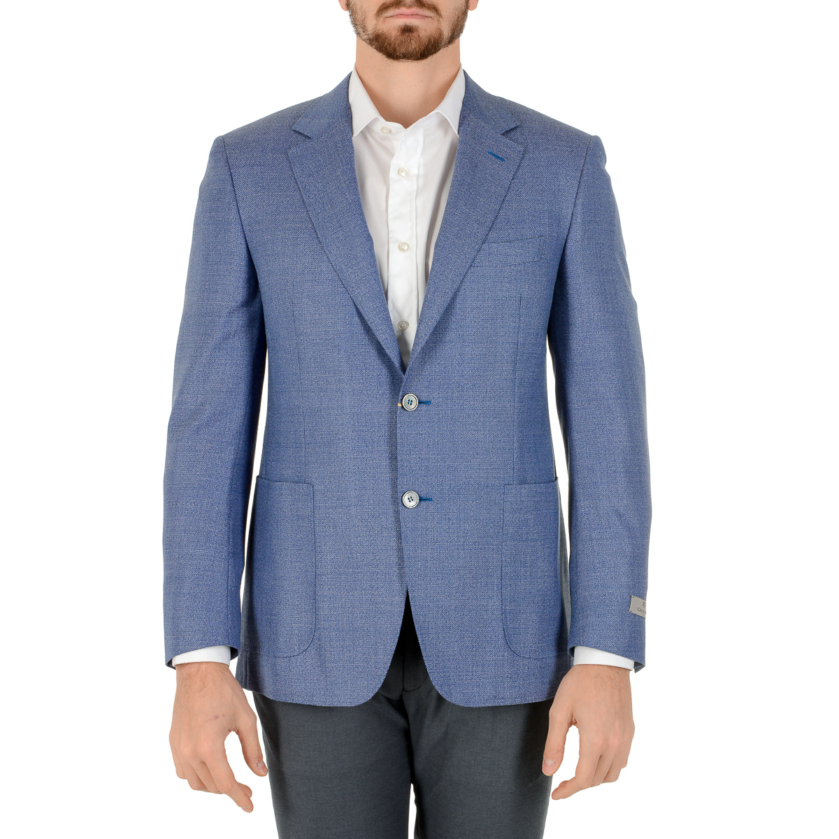 Giacca uomo Canali maniche lunghe azzurro