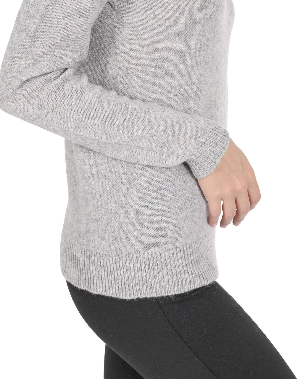 Maglione dolcevita da donna in cashmere Crown of Edinburgh COE 0021 GRIGIO CHIARO