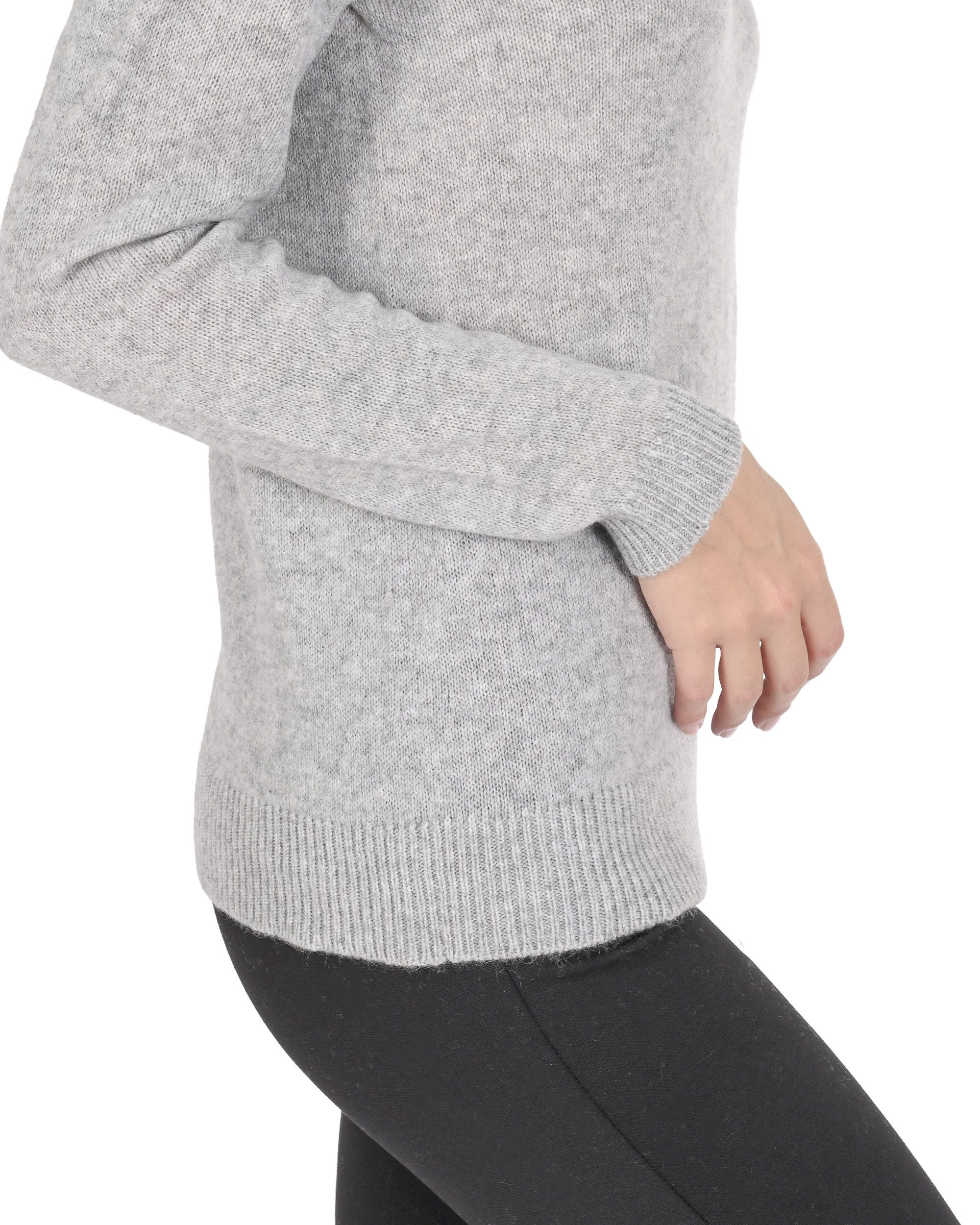 Maglione dolcevita da donna in cashmere Crown of Edinburgh COE 0021 GRIGIO CHIARO