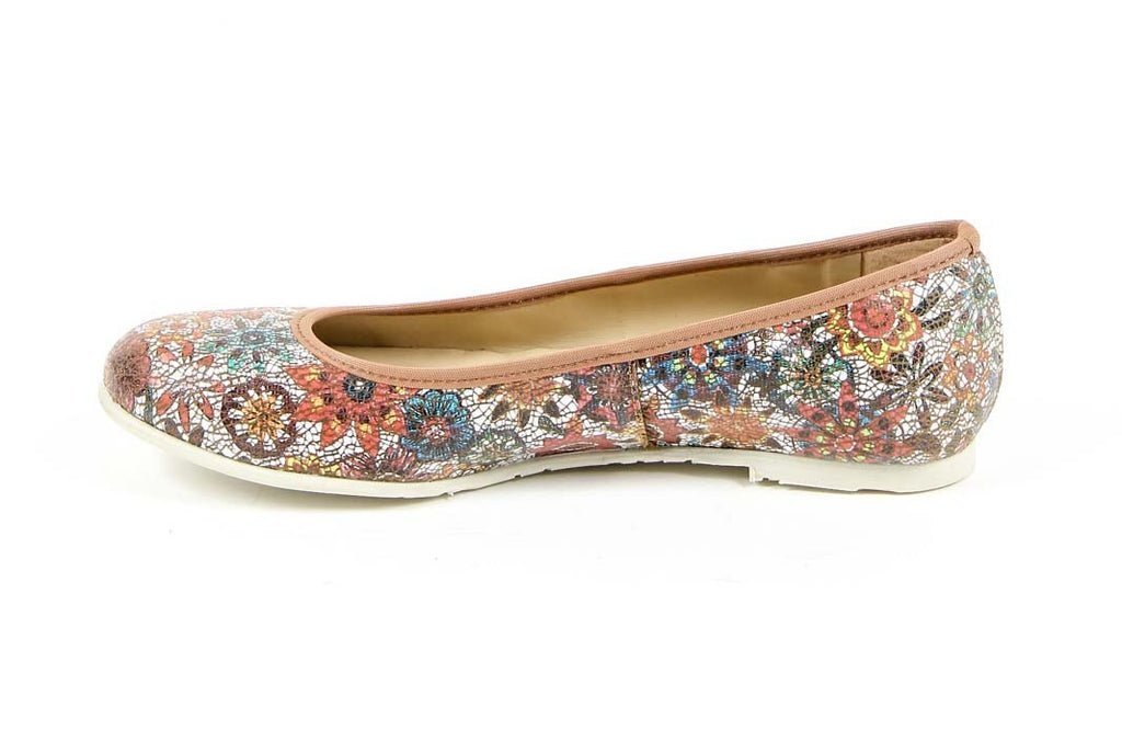 V 1969 Italia Ballerina da donna E08 FIORE CUOIO