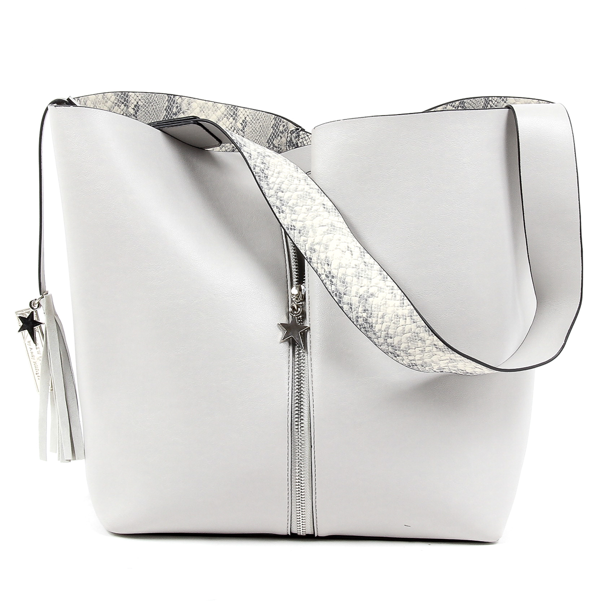 Borsa a mano da donna Andrew Charles grigio chiaro JANE