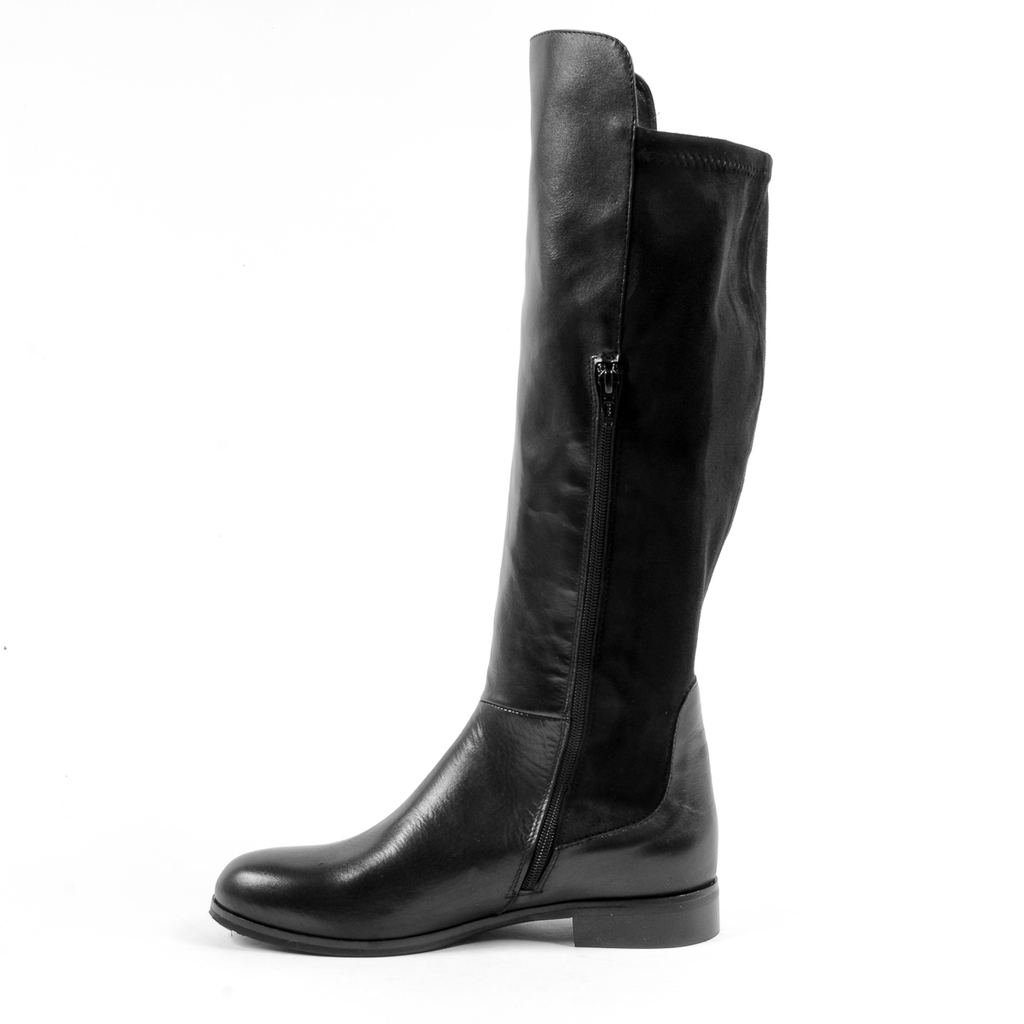 V 1969 Italia Stivale alto da donna nero UVA