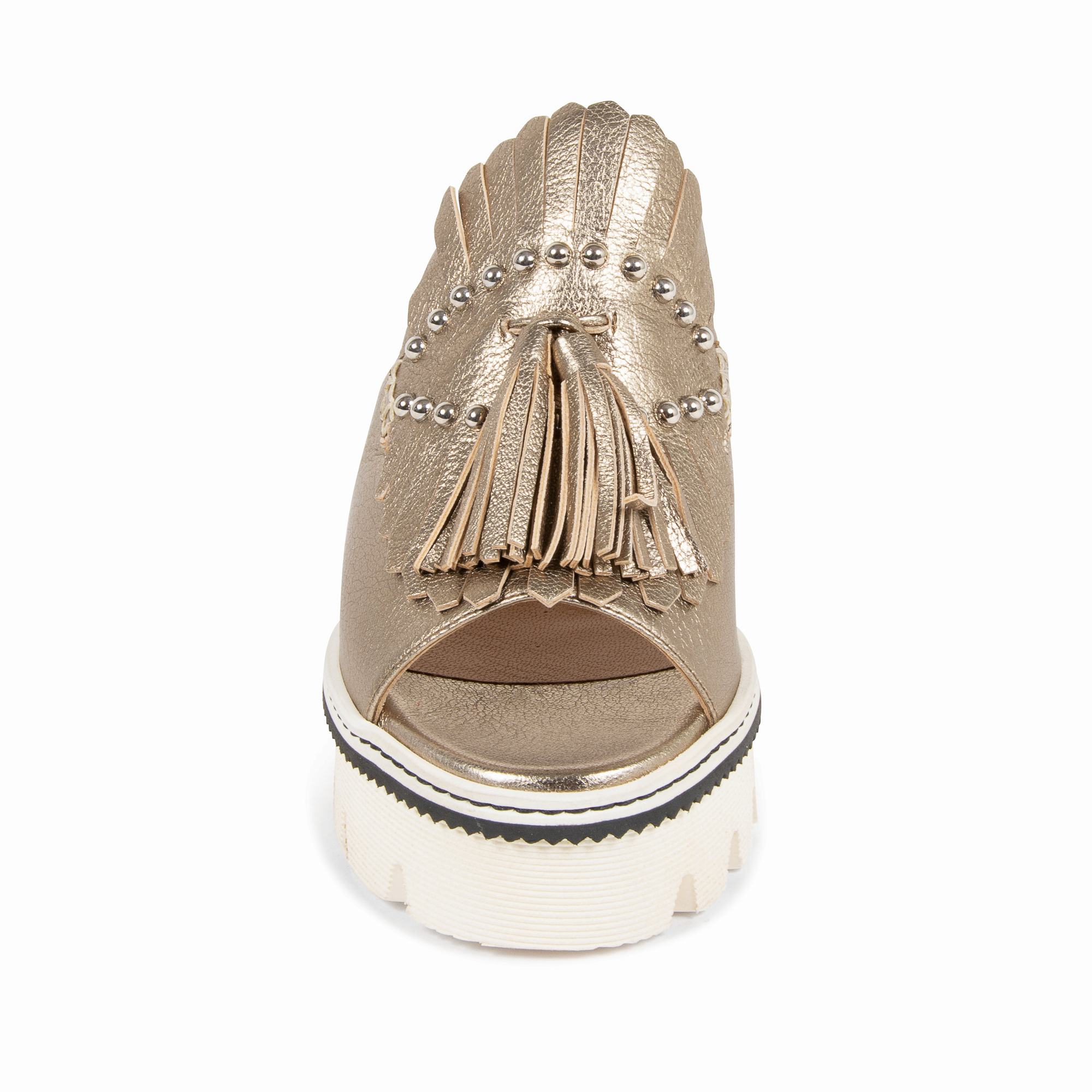 V1969 Italia Sandalo con plateau da donna Oro B3037DO CAPRA VETREX LAM ALBA