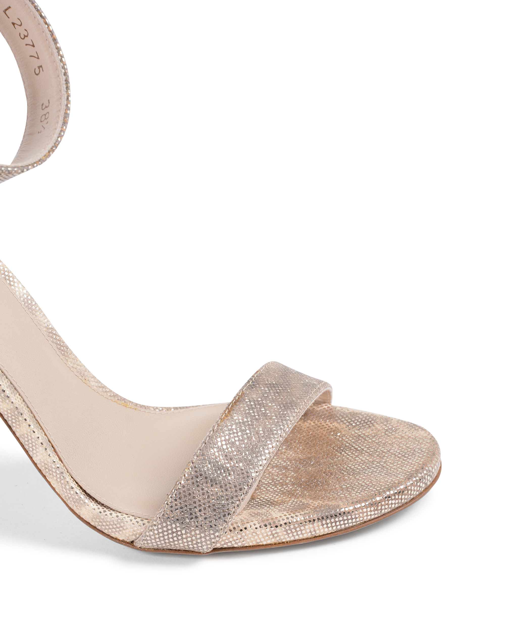 Stuart Weitzman Sandalo con cinturino alla caviglia da donna oro BACKUPTIZ