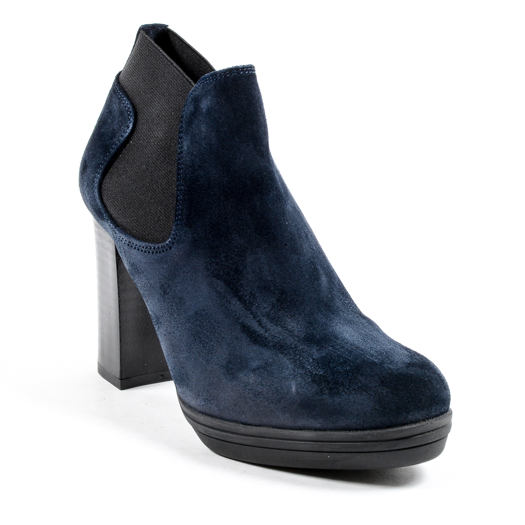 V 1969 Italia Stivaletto con tacco da donna blu GRACY