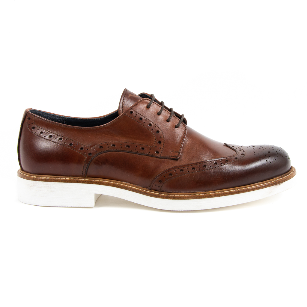 V 1969 Italia Scarpa Brogue da Uomo Marrone VINCENT