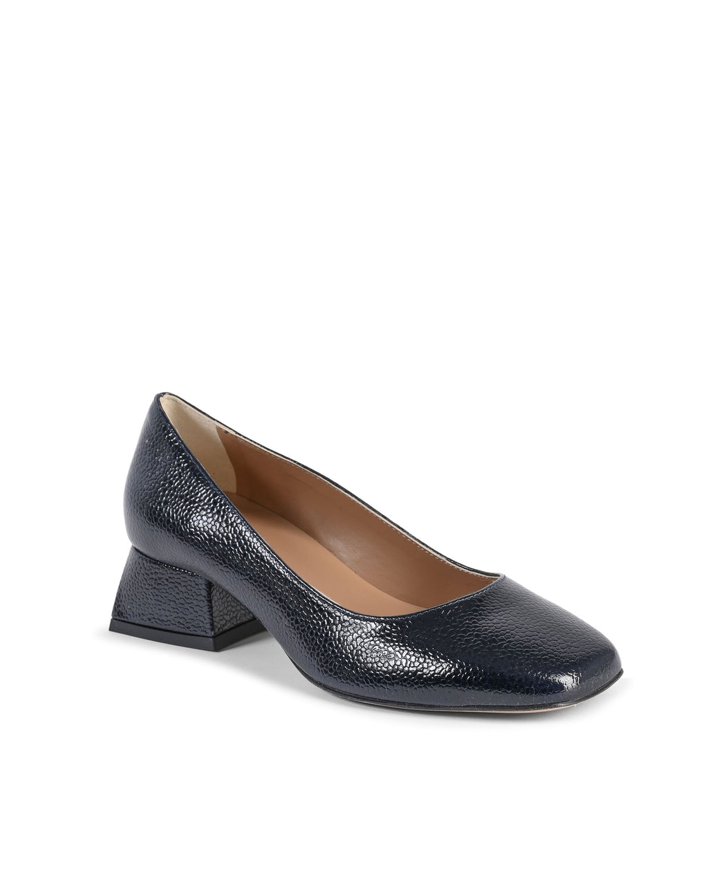 19V69 Italia Ballerina con tacco da donna SOFIA BOTTALATO BLU SCURO