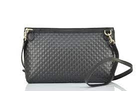 Gucci Guccissima pochette e borsa a tracolla in pelle nera
