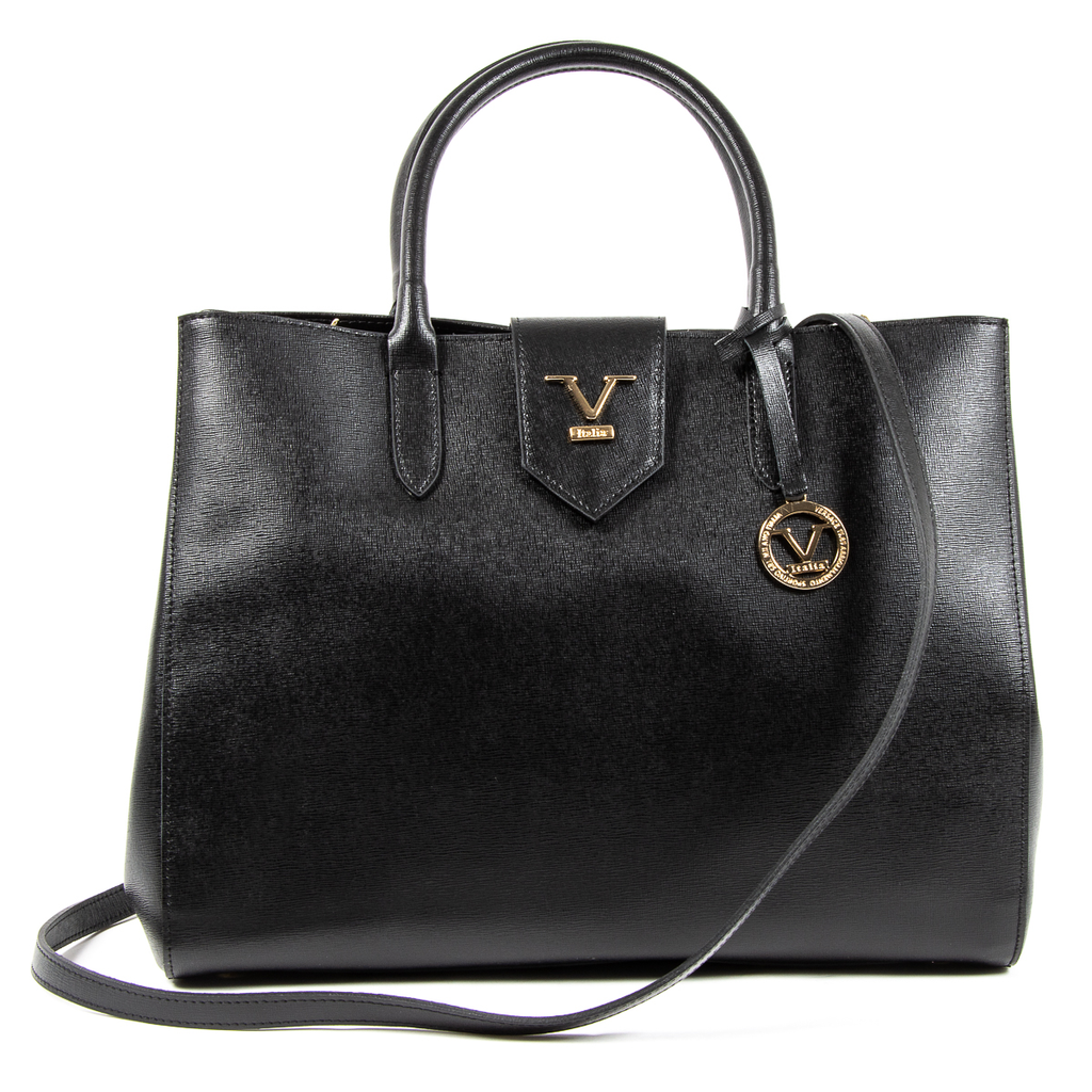 V 1969 Italia Borsa da donna nera TURNER