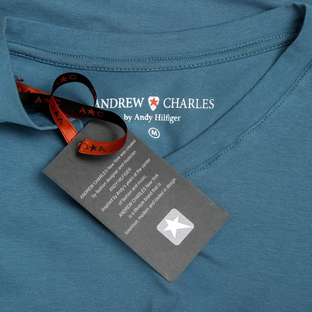 Andrew Charles Maglietta da uomo a maniche corte con scollo a V, verde KENAN