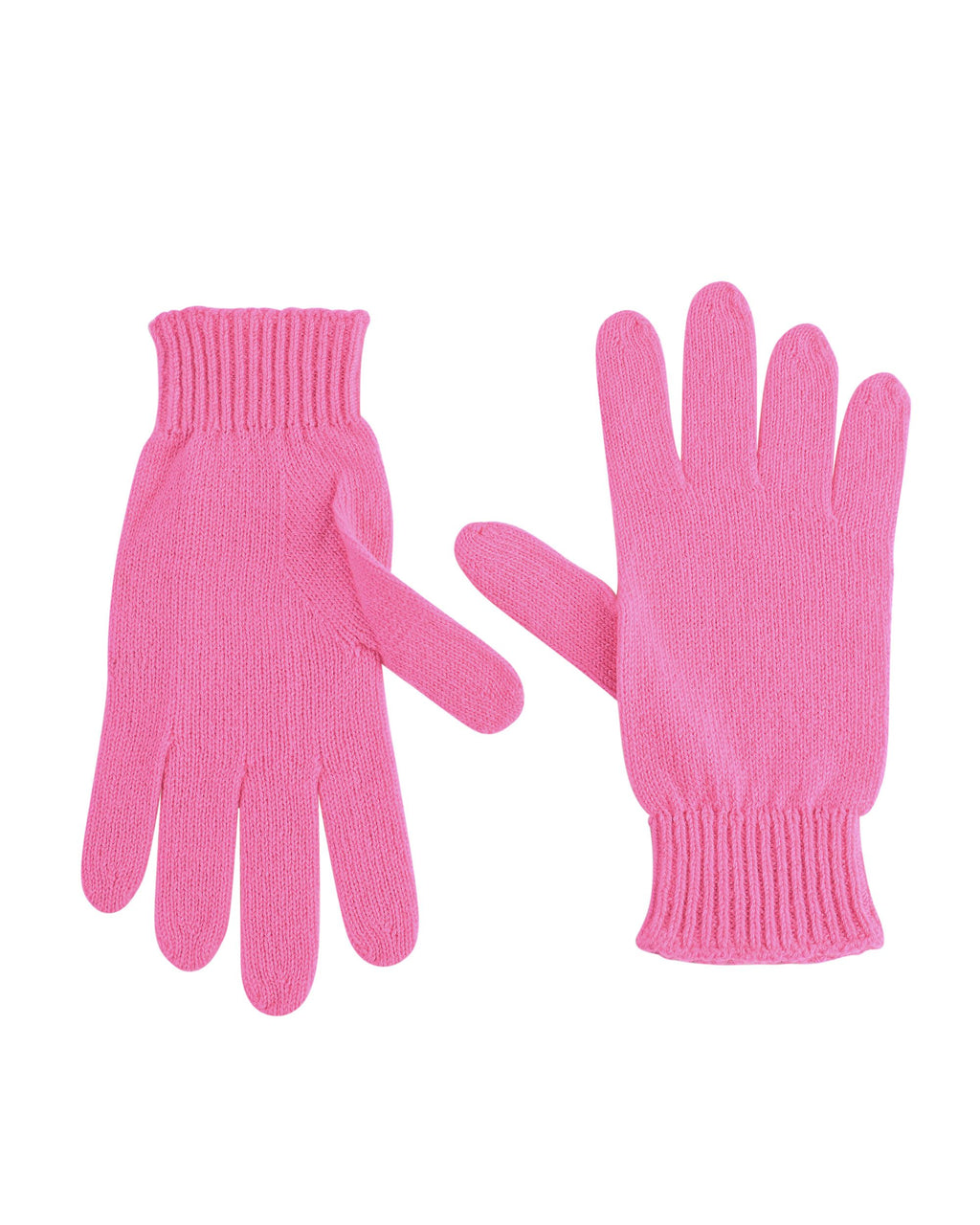 Guanti corti da donna in cashmere Crown of Edinburgh COE 001 ROSA BRILLANTE