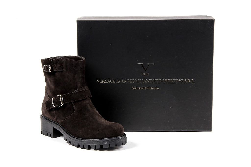 V 1969 Italia Womens Short Boot B1441 VELOUR T. MORO