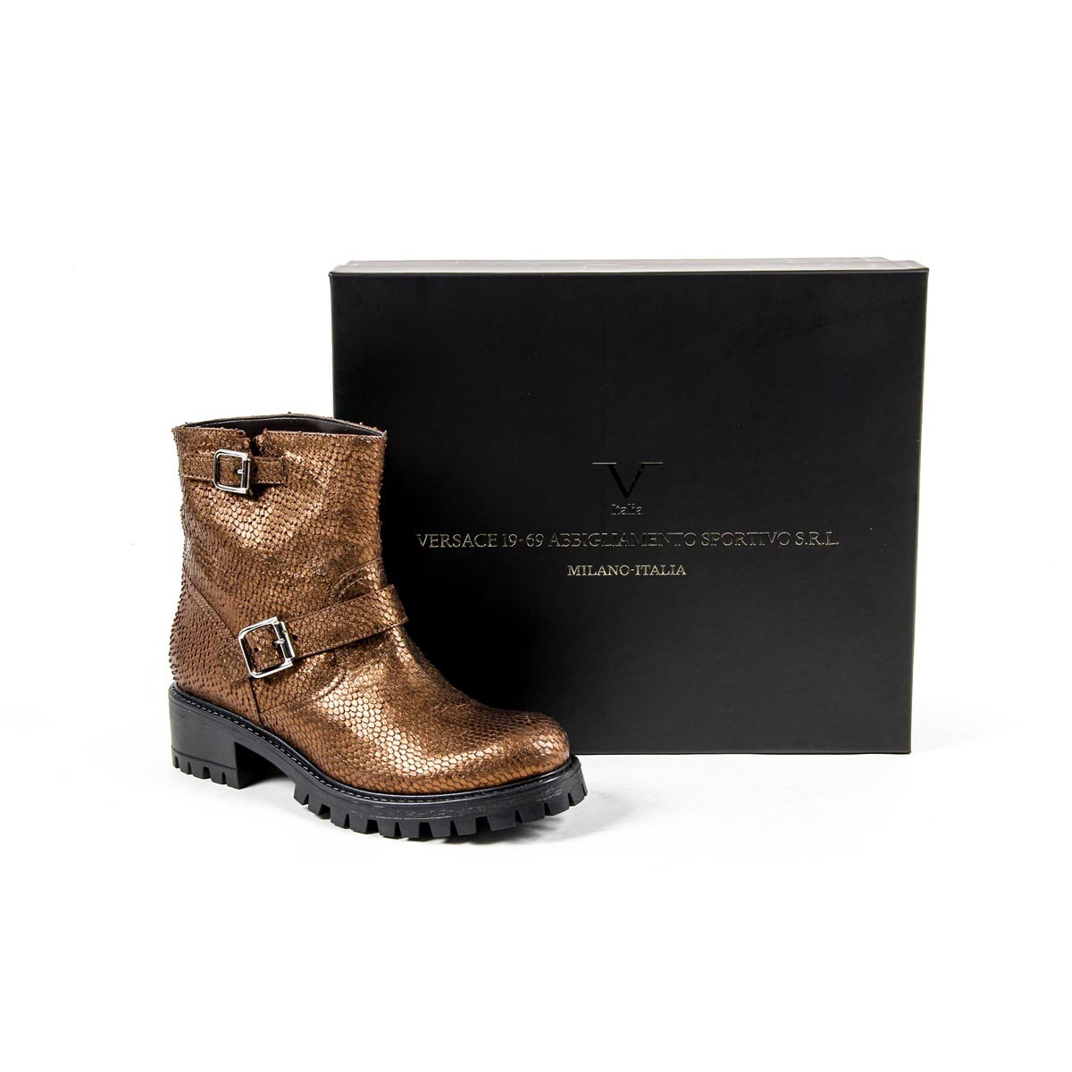 V 1969 Italia Stivaletto corto da donna B1441 VIPER BRONZO
