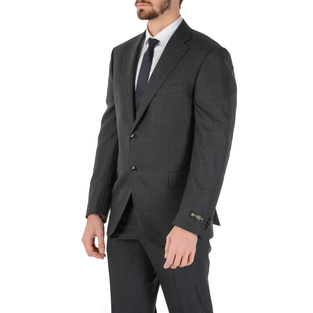 Abito da uomo Corneliani maniche lunghe blu scuro Super 160's