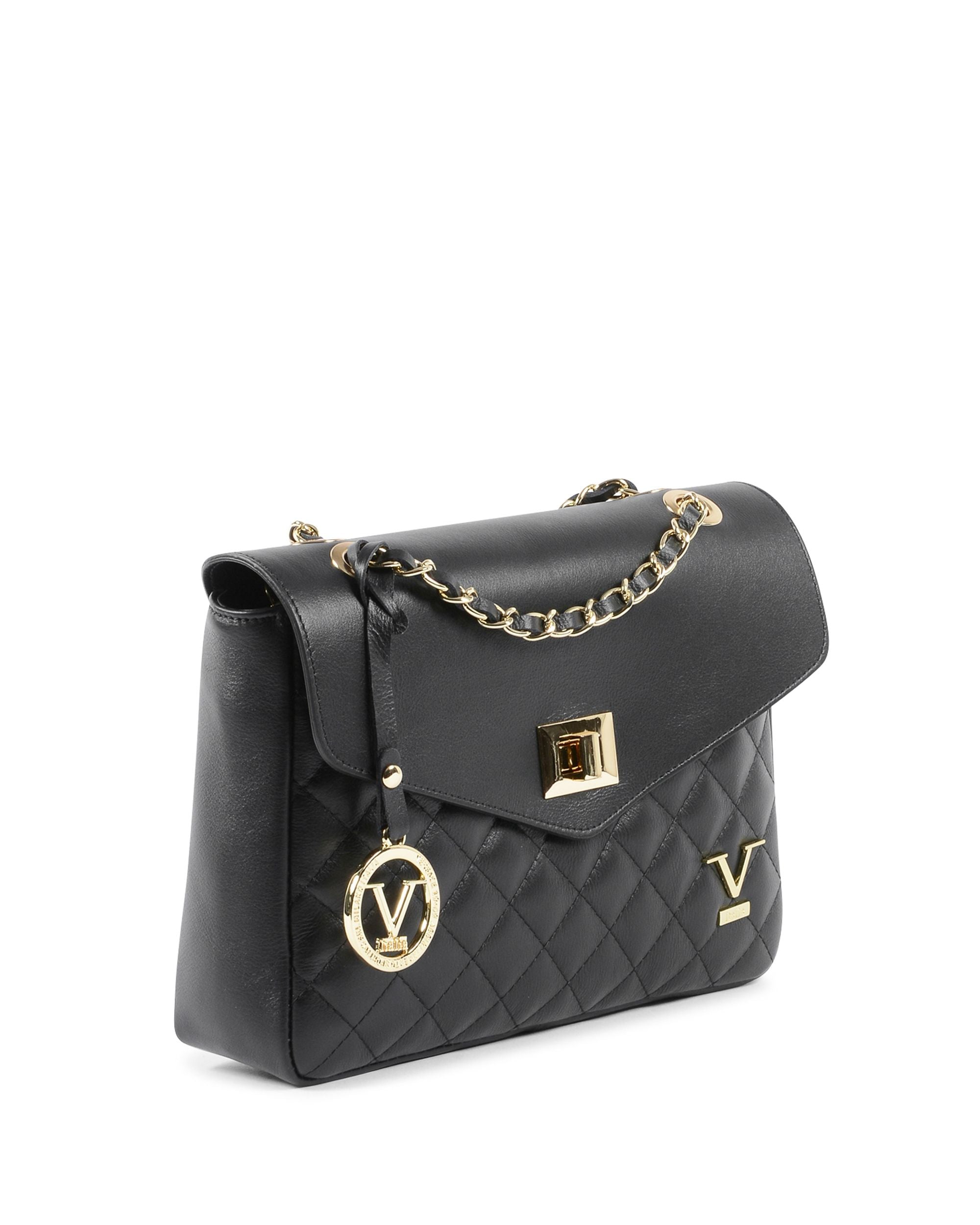 V Italia Borsa a mano da donna nera V024-G SAUVAGE NERO