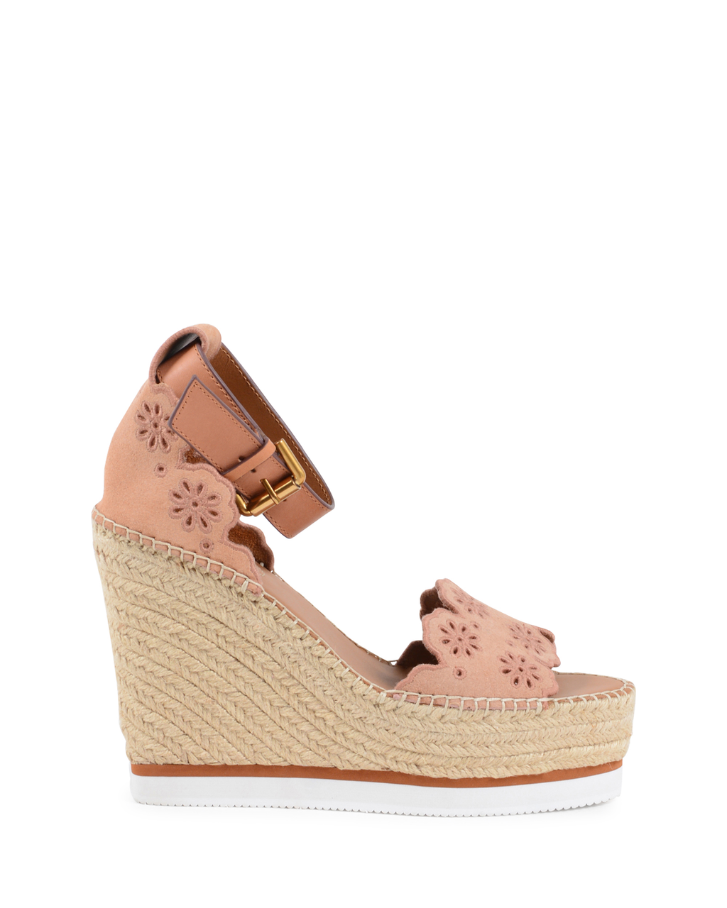 Sandali con zeppa da donna Chloè SB30202 CIPRIA CUOIO