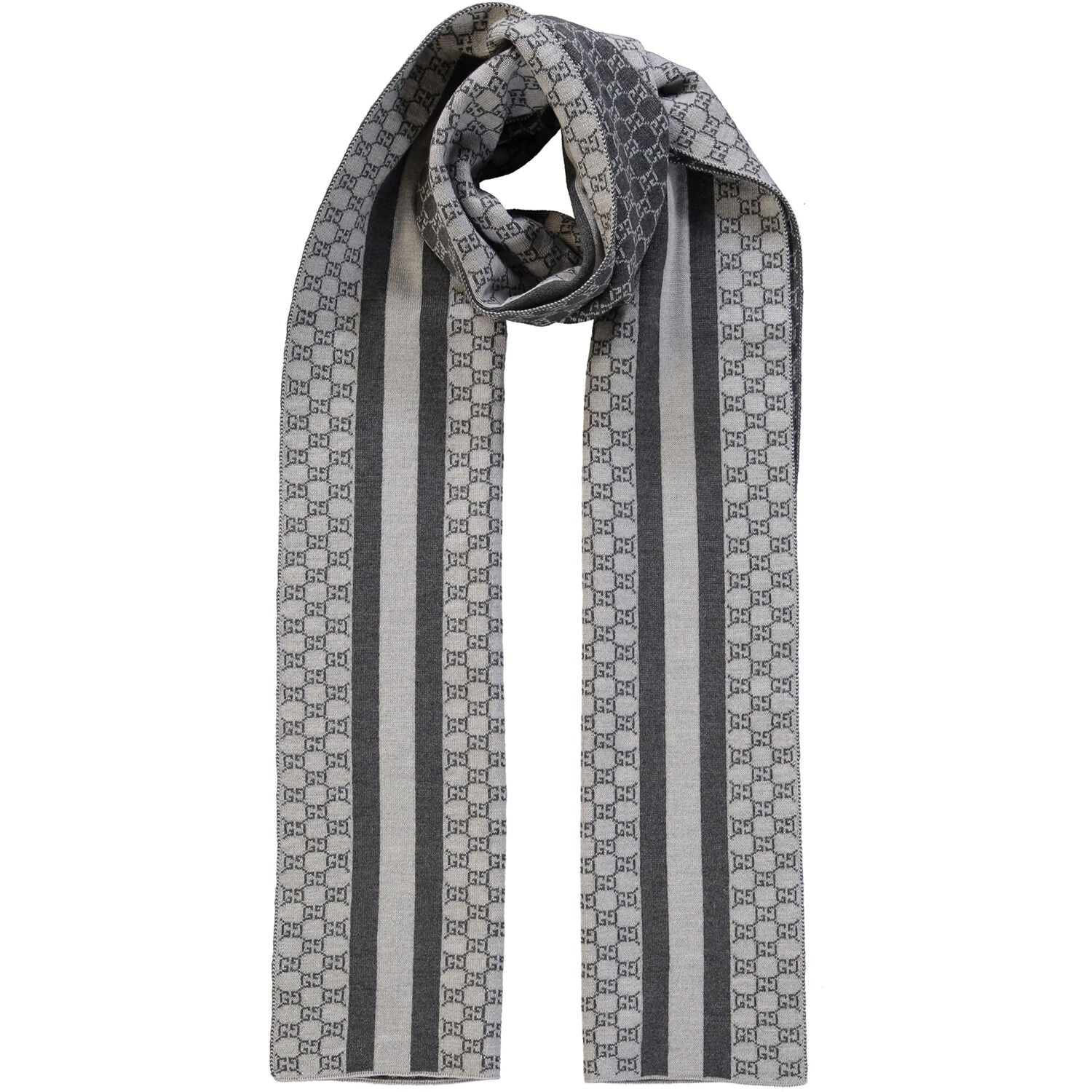 Gucci sciarpa uomo 30x200 grigio