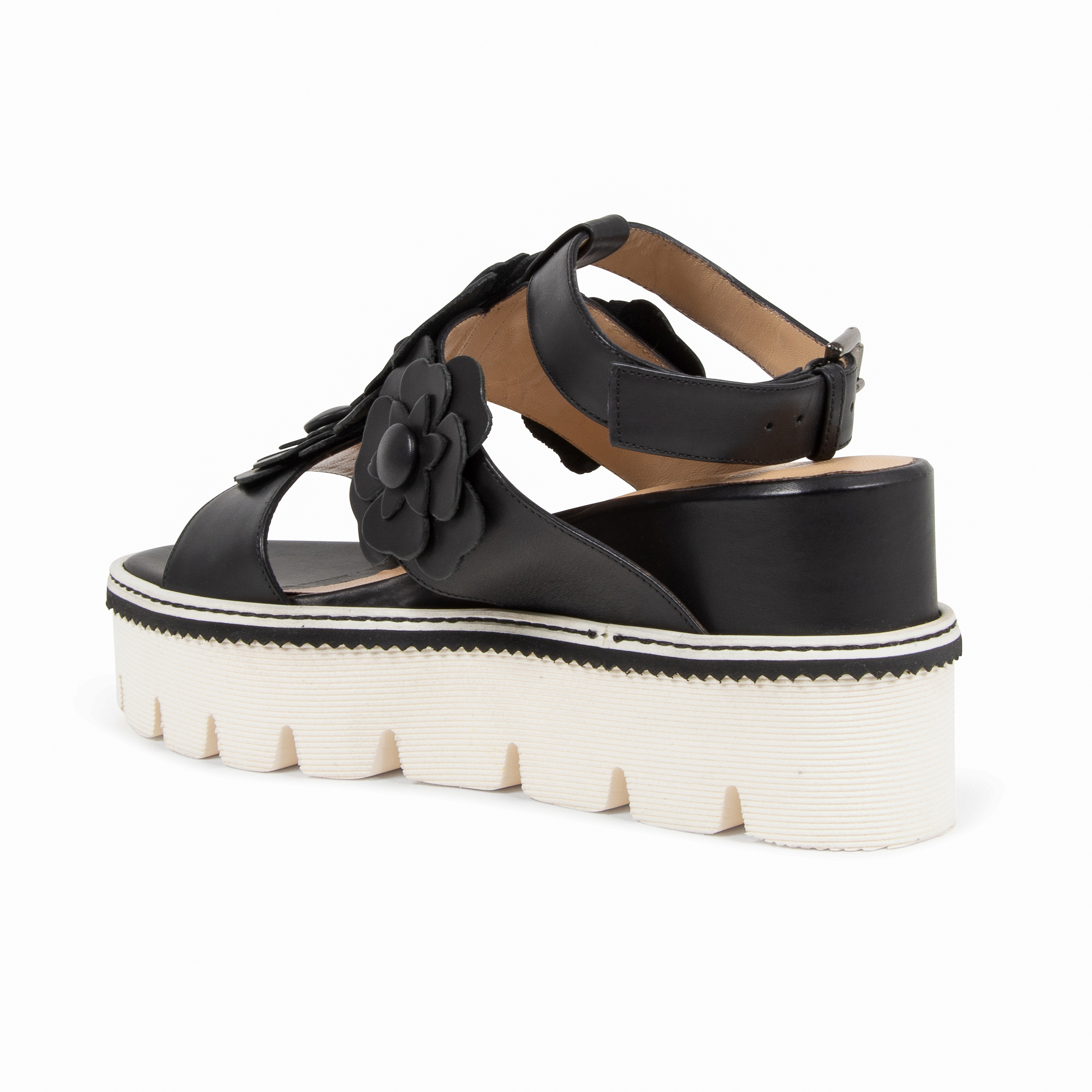 Sandalo Platform Donna V1969 Italia Nero B3042DO VIT PERGAMENA NERO
