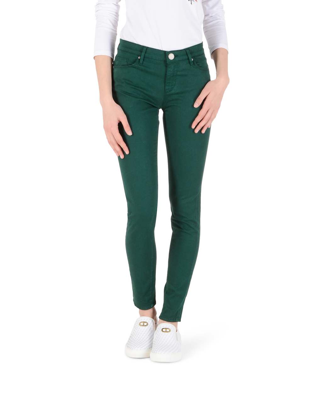 Pantaloni da donna Andrew Charles Slim Fit CLAIRE VERDE SCURO