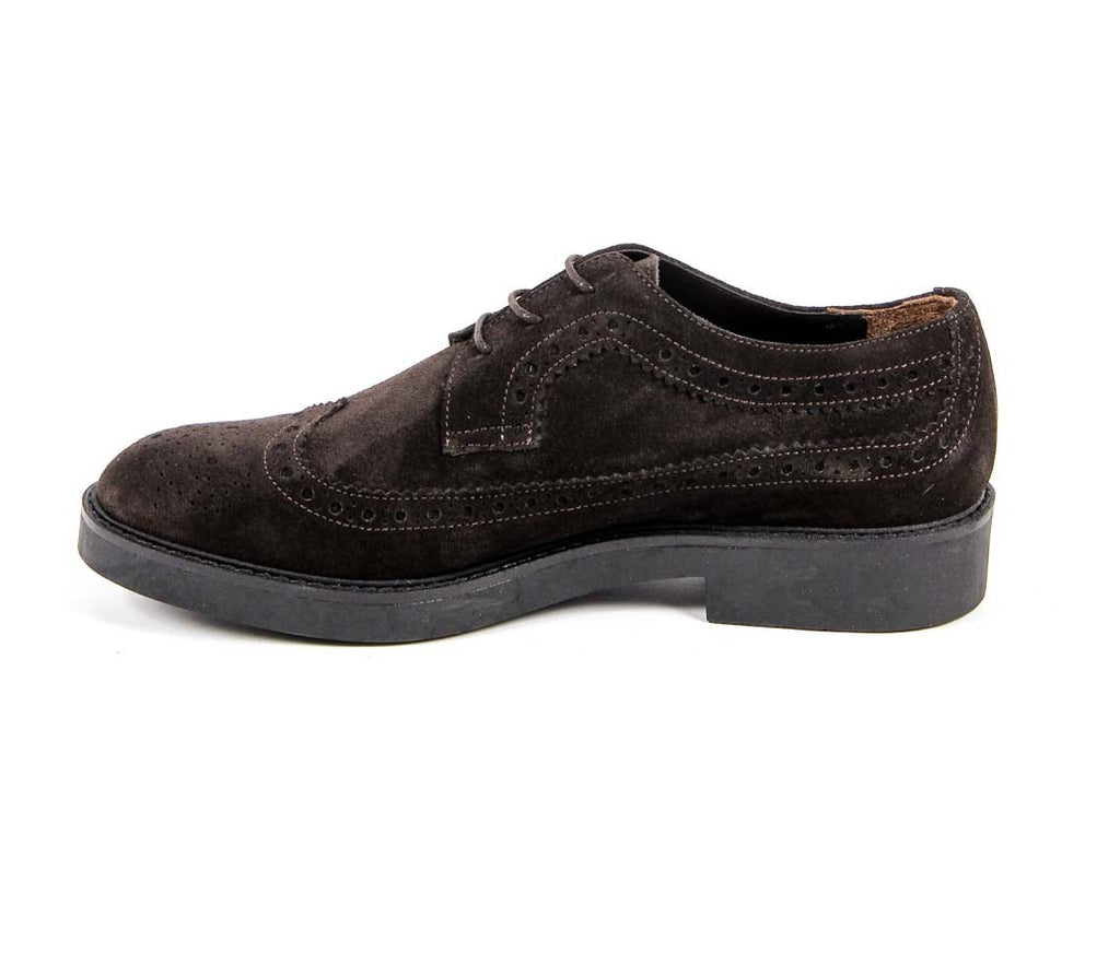 V 1969 Italia Scarpa Brogue Donna B1670 VELOUR T. MORO