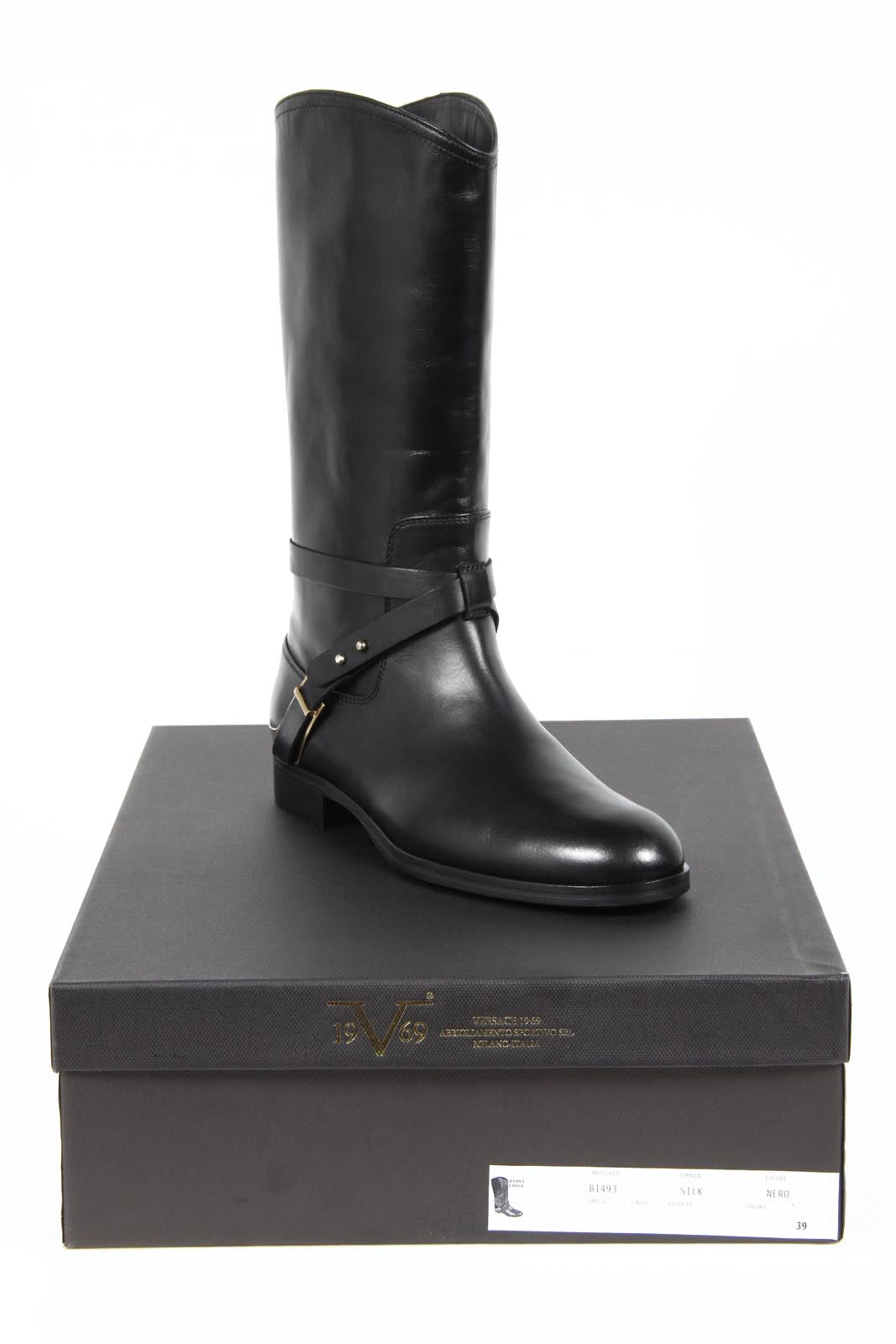 V 1969 Italia Stivali da donna B1493 SILK NERO