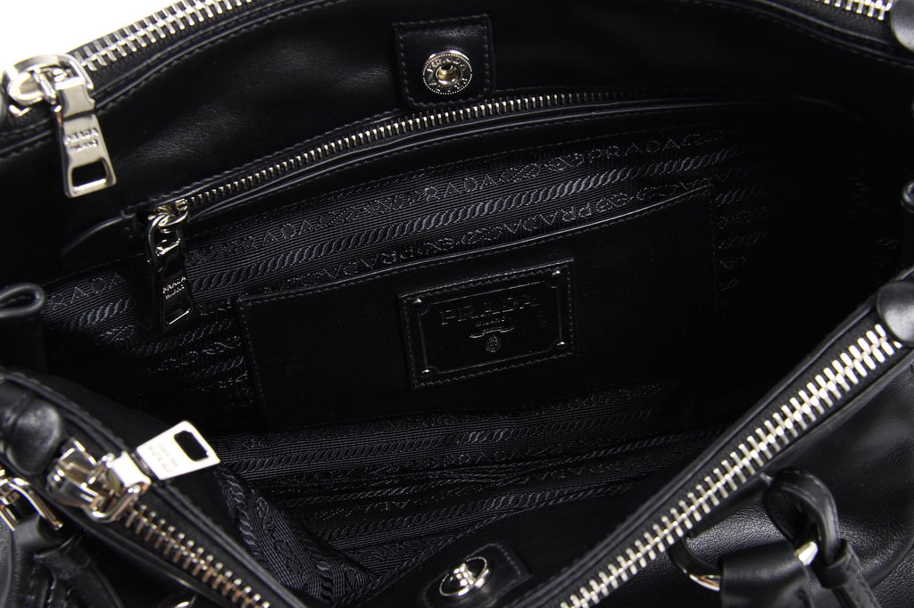 Borsa shopping tote Prada BN2866 Nero Soft Calf
