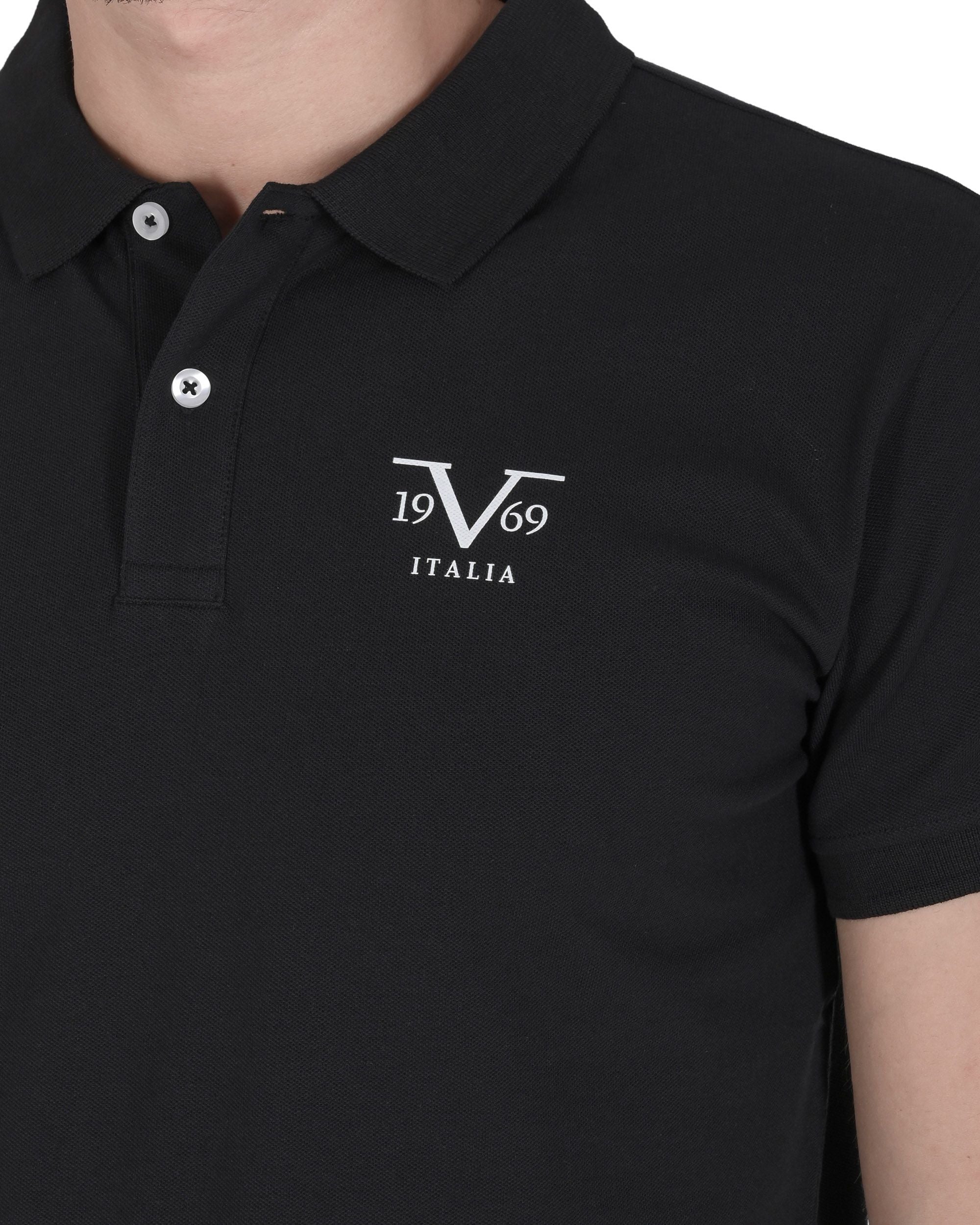 19V69 Italia Polo Uomo VSC1MPL01 NERO