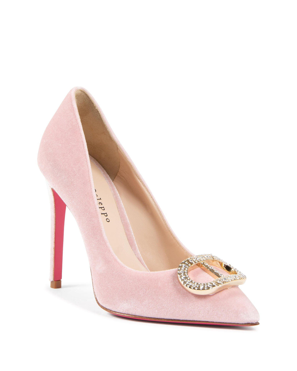 Cindarella Velvet Pump Rosa Chiaro