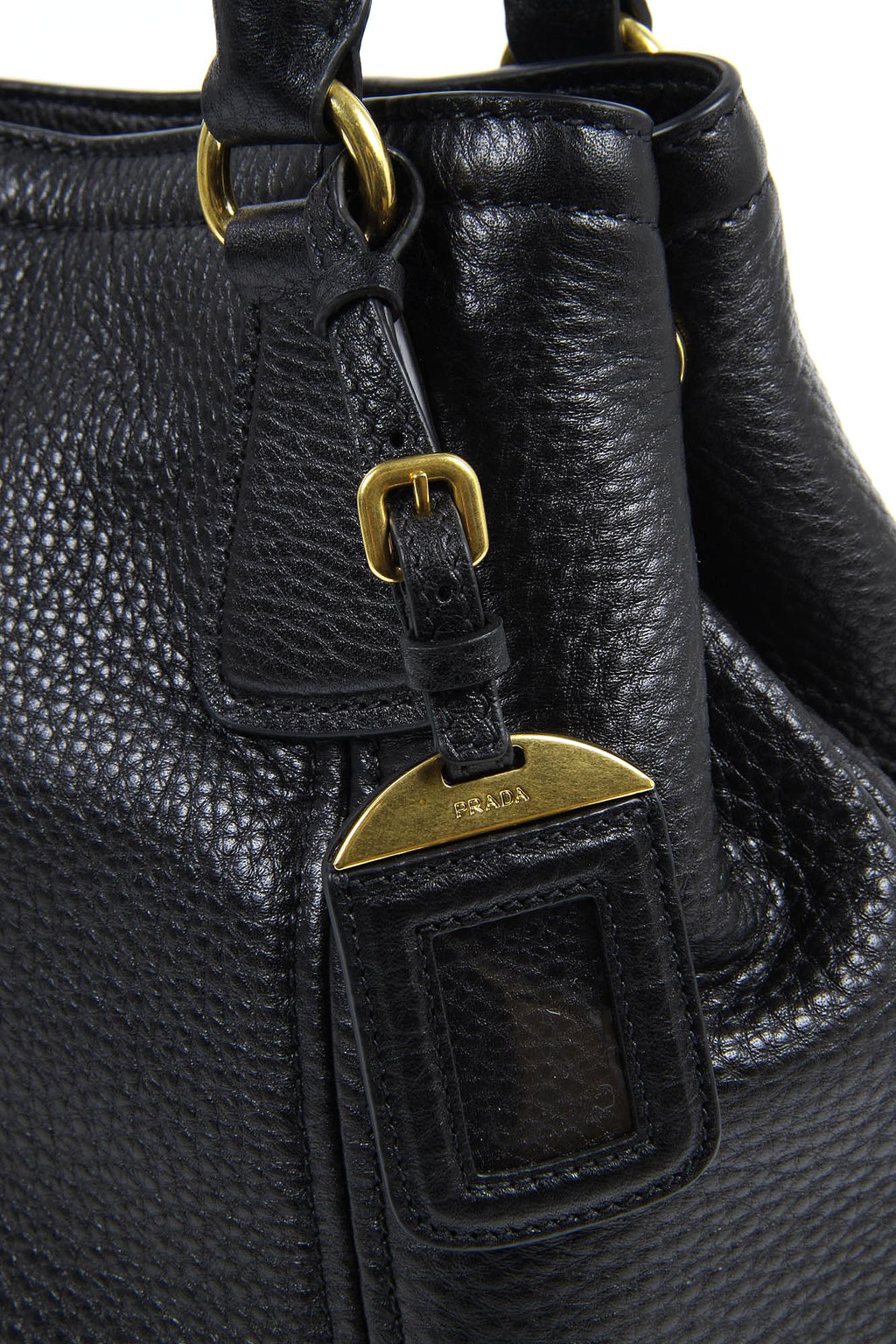 Borsa tote hobo Prada BN2534 Nero Vitello Daino