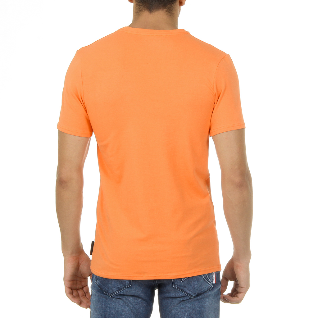 Andrew Charles T-shirt da uomo a maniche corte con scollo rotondo arancione KEITA