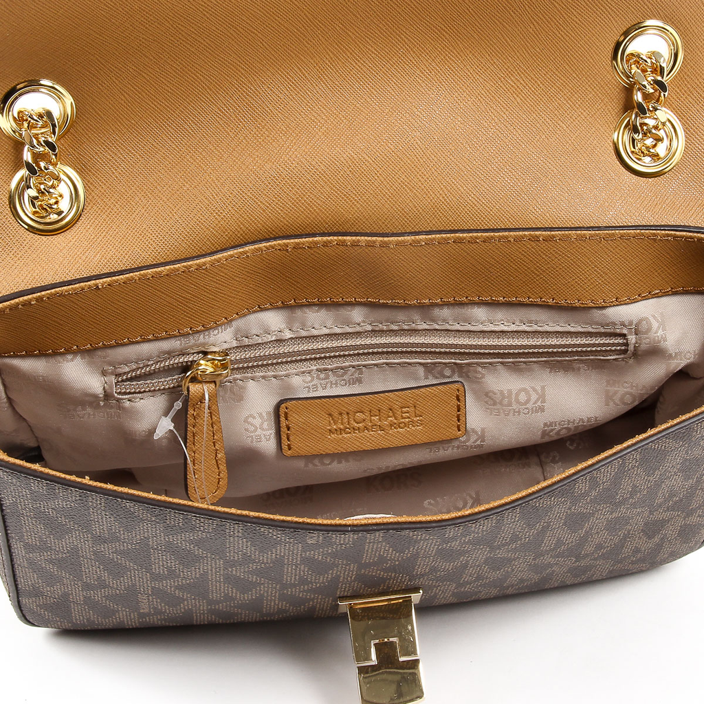 Borsa a mano da donna Michael Kors TINA 35T7GT4F2B BRN ACORN