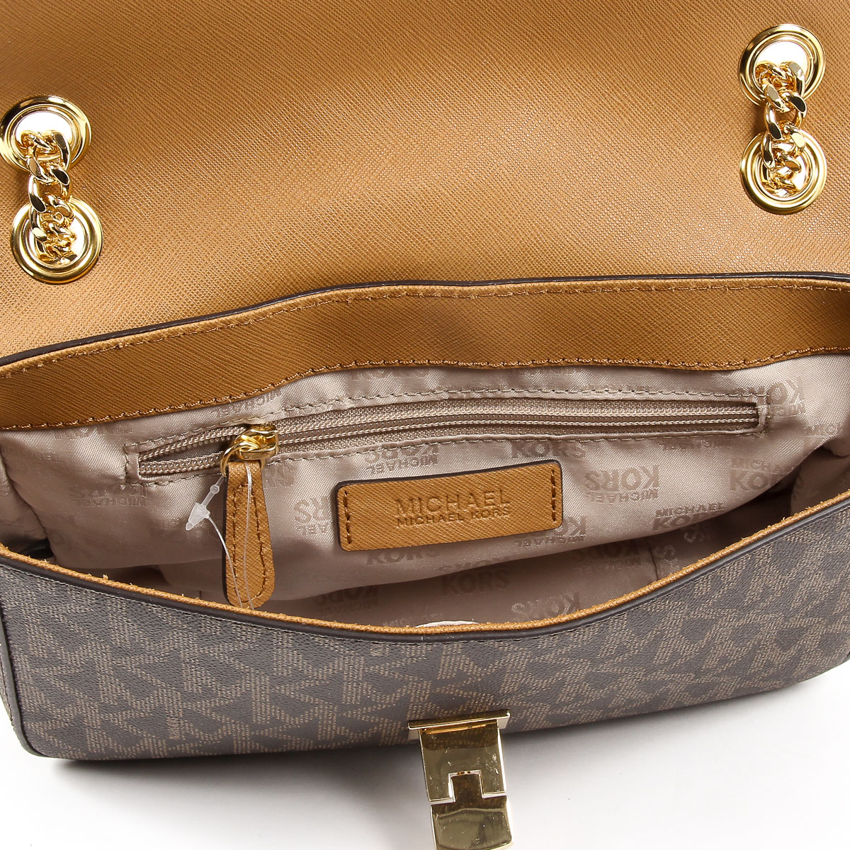 Borsa a mano da donna Michael Kors TINA 35T7GT4F2B BRN ACORN