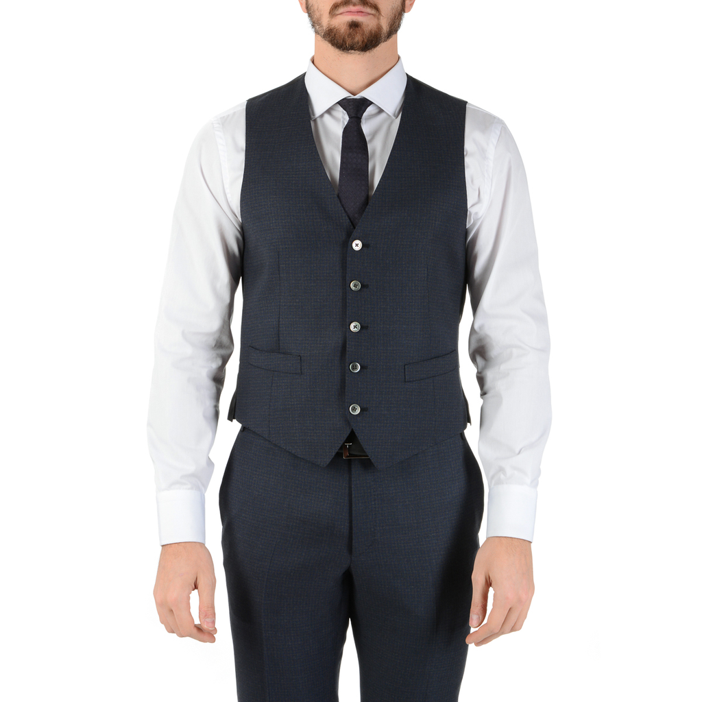 Abito da uomo Corneliani a maniche lunghe grigio scuro Super 110's