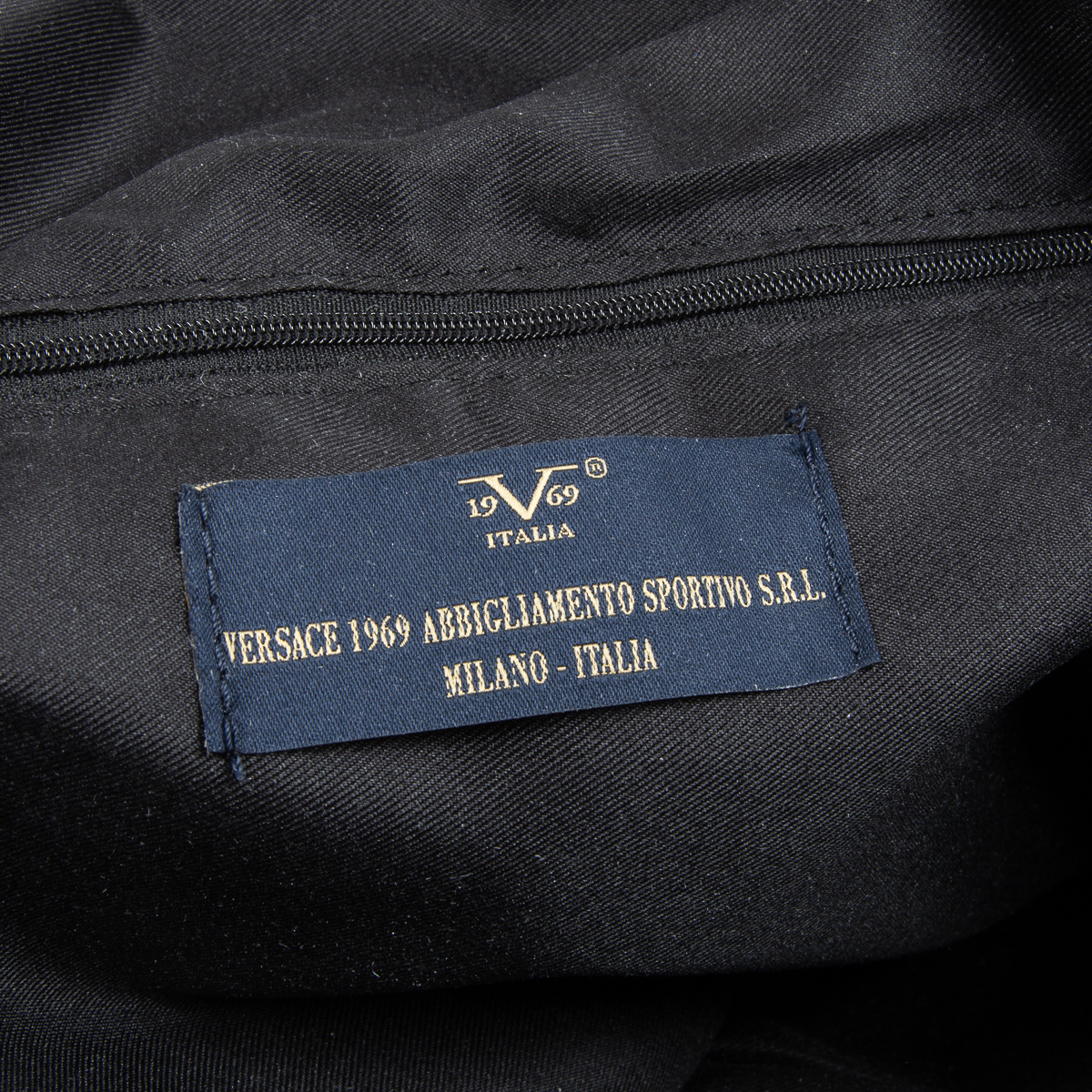 V 1969 Italia Borsa sportiva da uomo nera DESMOND