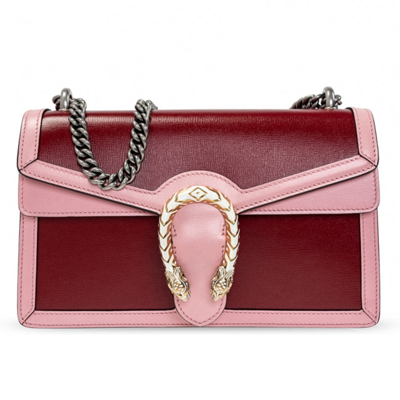 Borsa a tracolla Gucci Azalea Dionysus rosa rossa