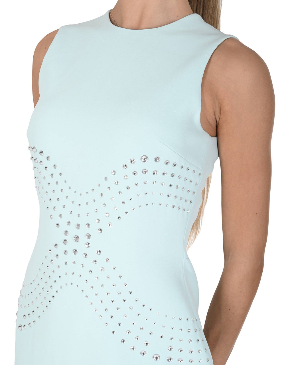 Abito da donna David Koma AW24DK68DA MENTA/ARGENTO 4MN