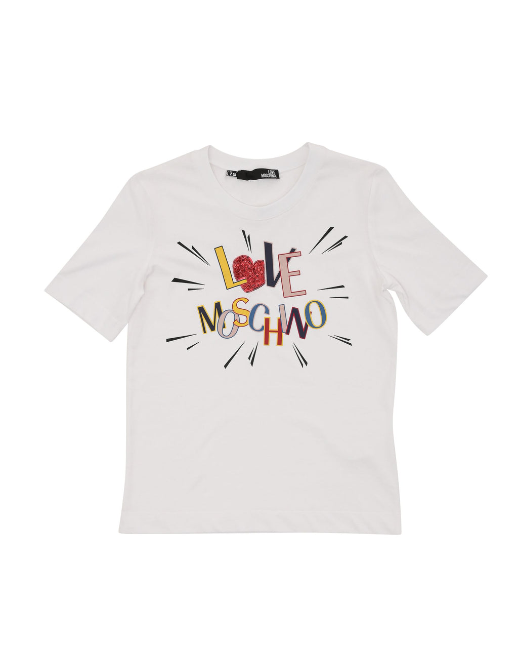 T-shirt da donna Love Moschino W 4 F15 3E M 3876 A00 BIANCO OTTICO