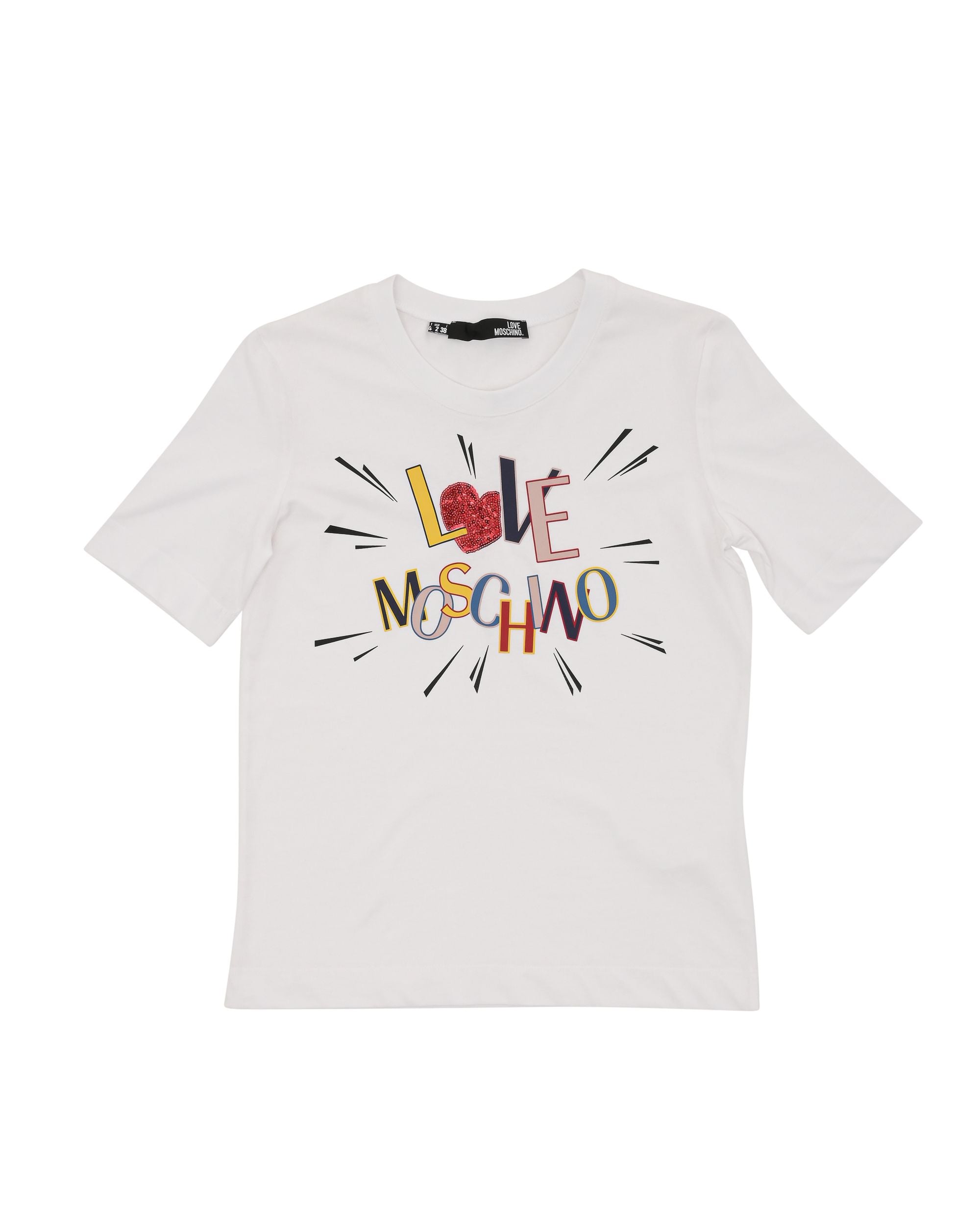 T-shirt da donna Love Moschino W 4 F15 3E M 3876 A00 BIANCO OTTICO