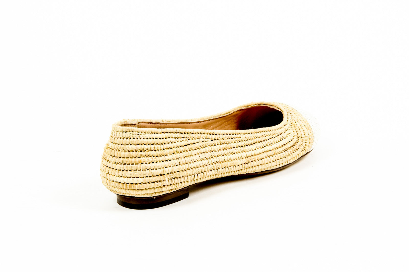 Robert Clergerie Paris Ballerina da donna GINO TRAME BLANC PAILLE NATURELLE D