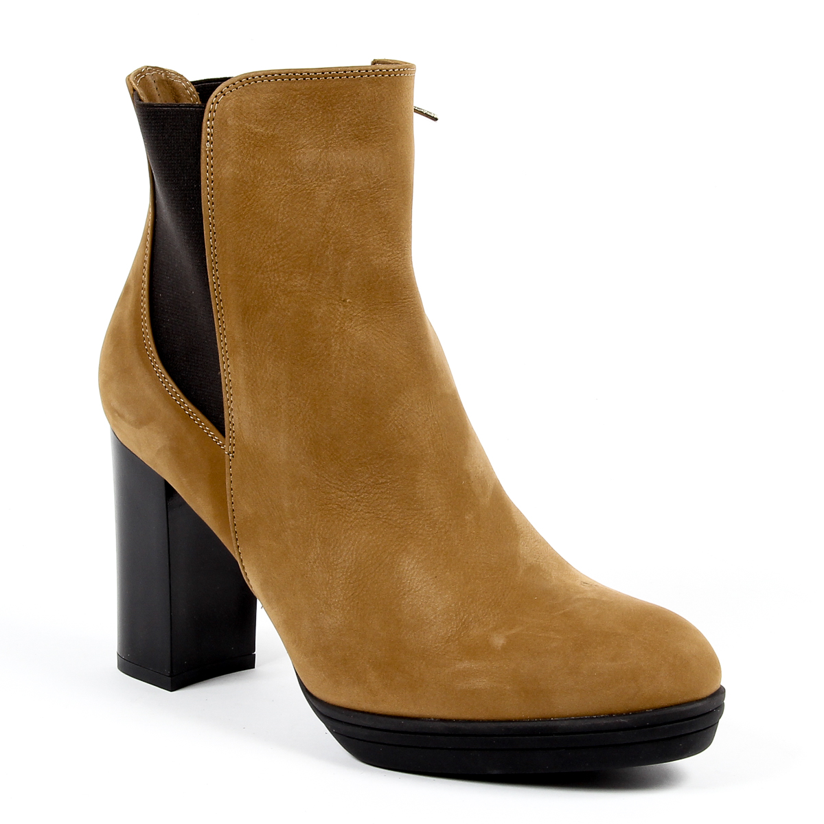V 1969 Italia Stivaletto con tacco da donna Marrone MADELYN