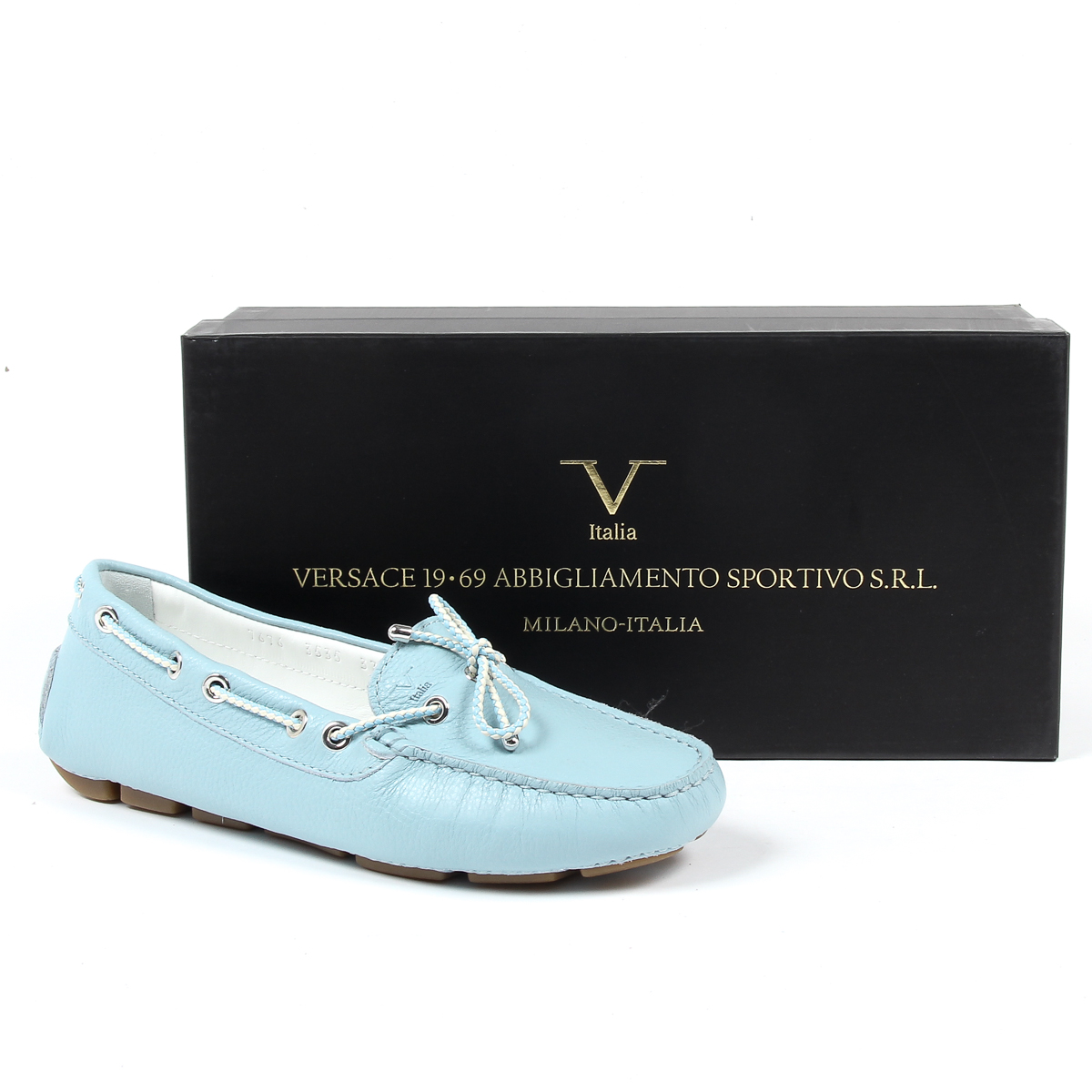 V 1969 Italia Mocassino da donna azzurro EMILIA