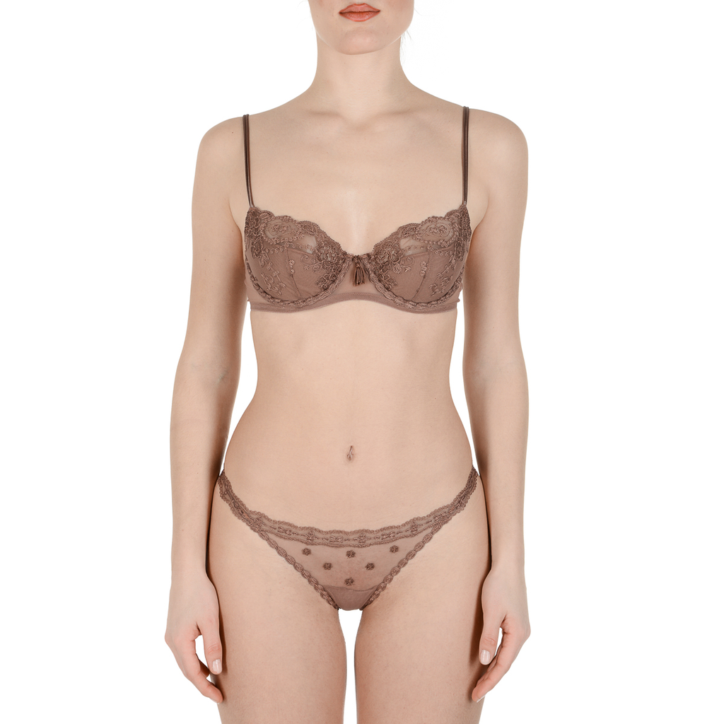 La Perla Top Donna Slip Marrone